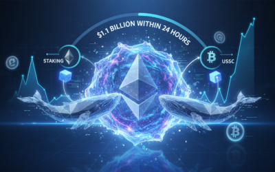Ethereum en ébullition : Les baleines transferent 1,1 milliard de dollars en 24h entre staking et USDC