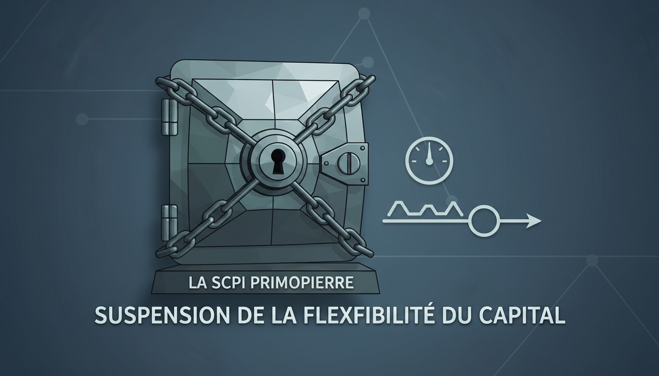 la scpi primopierre annonce une suspension temporaire de la flexibilité de son capital afin de sécuriser ses investissements et assurer une gestion optimale.