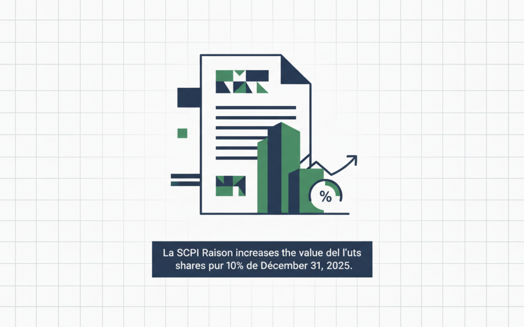 découvrez comment la scpi reason a augmenté la valeur de ses parts de 1 % au 31 décembre 2025, offrant ainsi une performance stable et attractive pour ses investisseurs.