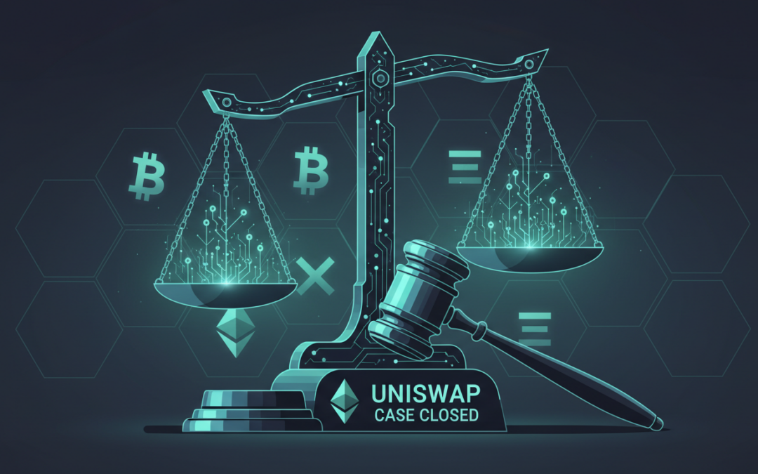 victoire majeure pour les développeurs defi avec la clôture du dossier uniswap par la justice américaine, renforçant la légitimité des plateformes décentralisées.